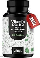 Bloom Naturals Vitamin D3 K2 20000 IE 365 Tabletten — Bild 1