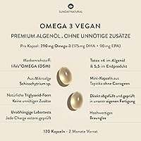 Sunday Natural Omega 3 Vegan Algenöl 120 Kapseln — Bild 2