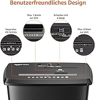 Amazon Basics S120-D Aktenvernichter 8 Blatt — Bild 2