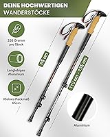 Alpenwert AEEZO Teleskop Wanderstöcke (Aluminium) — Bild 3