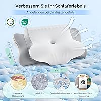 FAIORD Ergonomisches Memory-Foam-Nackenkissen 64x39 cm — Bild 5