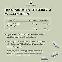 Sunday Natural Vitamin C Zink 1500 mg PureWay-C 240 Kapseln — Bild 3