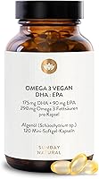 Sunday Natural Omega 3 Vegan Algenöl 120 Kapseln — Bild 1