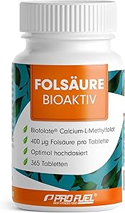 ProFuel Folsäure Bioaktiv 400 µg 365 Tabletten Test & Bewertung