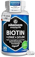 Vitamaze Biotin 10.000 mcg + Selen + Zink, 365 Tabletten — Bild 1
