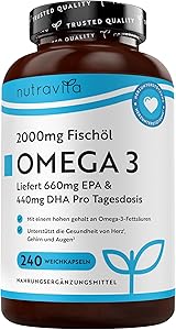 Nutravita Omega 3 Fischöl 2000mg 240 Kapseln Test & Bewertung