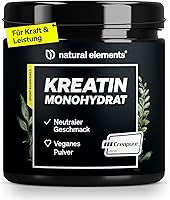 natural elements Kreatin Monohydrat Creapure 500g — Bild 1