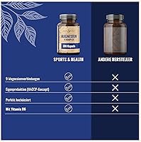 CDF Sports & Health Magnesium Komplex 400mg 300 Kapseln — Bild 5