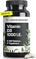 natural elements Vitamin D3 1000 I.E. (365 Tabletten) — Bild 1