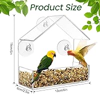 YiliYa Fenster-Vogelfutterhaus 15x15 cm — Bild 2
