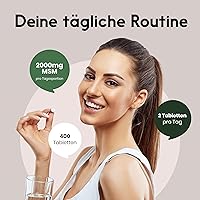 Bloom Naturals MSM Tabletten 2000 mg + Vitamin C 400 Stück — Bild 3