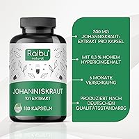 Raibu Johanniskraut Kapseln 550 mg Extrakt (180 Stück) — Bild 3
