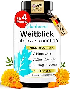 plantomol Weitblick Lutein Zeaxanthin 120 Kapseln Test & Bewertung