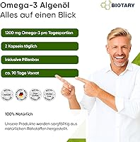 Biotary Omega 3 Algenöl 140 Kapseln — Bild 2