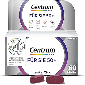 Centrum Für Sie 50+ Multivitamin 60 Tabletten Test & Bewertung