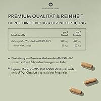Sunday Natural Bio Ashwagandha KSM-66 Royal 1.000 mg, 180 Kapseln — Bild 3