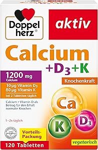Doppelherz Calcium + Vitamin D3 + Vitamin K, 120 Tabletten Test & Bewertung