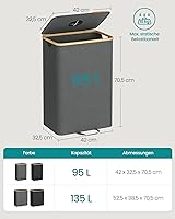 SONGMICS RRB509G01 Pfandflaschen-Sammelbehälter 95 L — Bild 5
