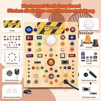 Montessori Busy Board Holz 19 Schalter 40 LED — Bild 5