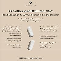Sunday Natural Magnesiumcitrat 365 Kapseln — Bild 2