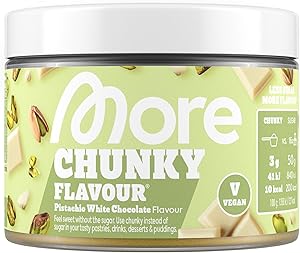 MORE NUTRITION Chunky Flavour Pistachio White Chocolate 150g Test & Bewertung