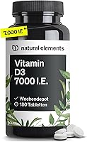natural elements Vitamin D3 7000 I.E. 180 Tabletten — Bild 1