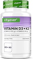 Vit4ever Vitamin D3 20.000 I.E. + K2 200 µg MK7 – 180 Tabletten — Bild 1