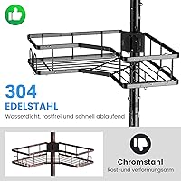 FINIBO Teleskop-Duschregal 4 Ablagen — Bild 3
