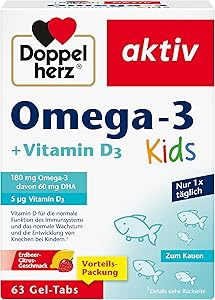 Doppelherz Omega-3 + D3 Kids 63 Gel-Tabs Test & Bewertung