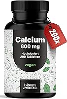 Bloom Naturals Calcium Tabletten 800mg (200 Stück) — Bild 1