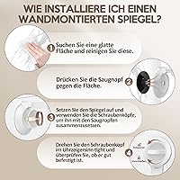 MOMOKUBA Kosmetikspiegel 30x mit Saugnapf und Beleuchtung — Bild 6