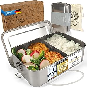 Dimono Lunchbox 2400ml Edelstahl Bento-Box Test & Bewertung