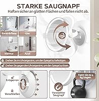 MOMOKUBA Kosmetikspiegel 30x mit Saugnapf und Beleuchtung — Bild 4