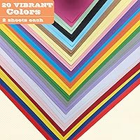 AZVIEY Tonkarton A4 230g/m² 40 Blatt 20 Farben — Bild 3