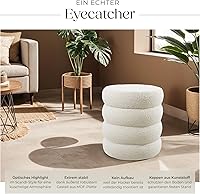 tectake Sitzhocker mit Stauraum Bouclé 42x47 cm — Bild 4
