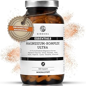 QIDOSHA Magnesium Komplex 300 Kapseln (300mg) Test & Bewertung