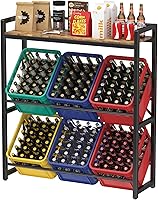 Lifewit Getränkekistenregal 6 Kisten (104 x 32 x 117,3 cm) — Bild 1