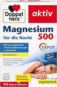 Doppelherz Magnesium 500 für die Nacht 100 Depot-Tabletten Test & Bewertung