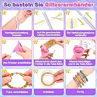 lelechong Glitzer-Armband-Bastelset (8er-Set) — Bild 4