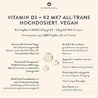 Sunday Natural Vitamin D3 K2 Tropfen 5.000 IE 36,6 ml — Bild 2