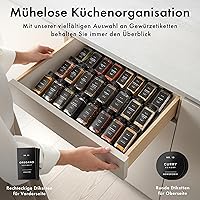 EDELHAUS Gewürzgläser Eckig Set 24x120ml — Bild 3