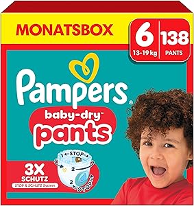 Pampers Baby-Dry Pants Größe 6 (138 Stück) Test & Bewertung