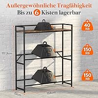 Lifewit Getränkekistenregal 6 Kisten (104 x 32 x 117,3 cm) — Bild 2