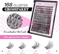 CALAILIS Cluster Wimpern D Curl 168 Stück — Bild 4