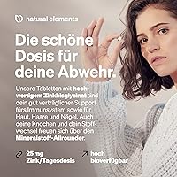 natural elements Zink 25 mg Zinkbisglycinat 365 Tabletten — Bild 3