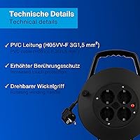 REV Kabeltrommel 4-fach 5m — Bild 3