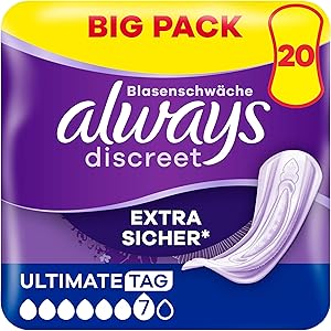 Always Discreet Ultimate Tag Inkontinenzeinlagen 20 Stück Test & Bewertung