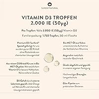 Sunday Natural Vitamin D3 Tropfen Sunferol 2000 IE 50 ml — Bild 2