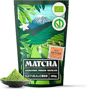 NaturaleBio Matcha Tee Pulver Bio 200g Test & Bewertung