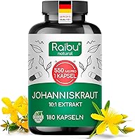Raibu Johanniskraut Kapseln 550 mg Extrakt (180 Stück) — Bild 1
